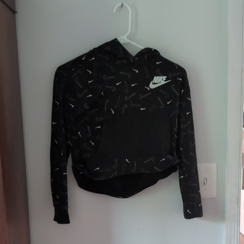 Nike Black Hoodie with White Accents